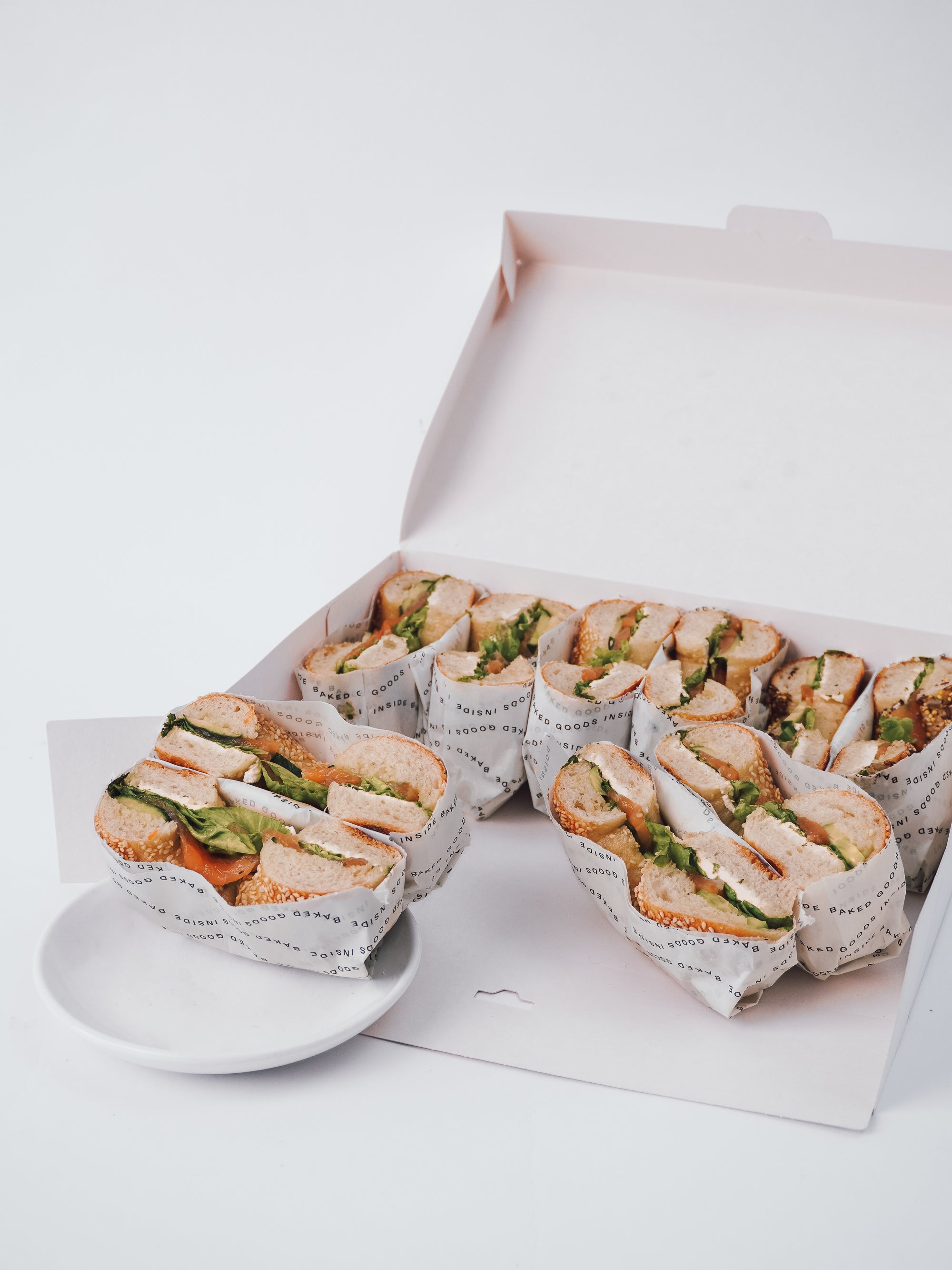 Zestaw bagel z łososiem